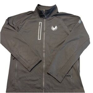 North Face Jacket Mens Large Black Softshell Full Zip Windproof Outdoors Coat